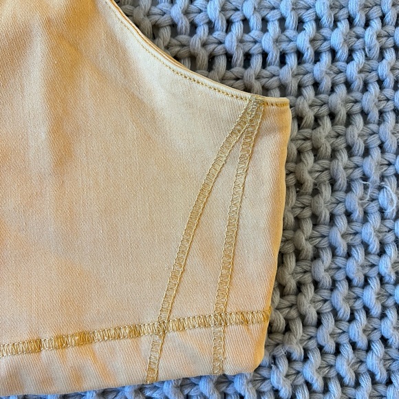 NWT Zara Set of Stretch Denim Racer Back Crop Top and Bike Shorts - Picture 7 of 13